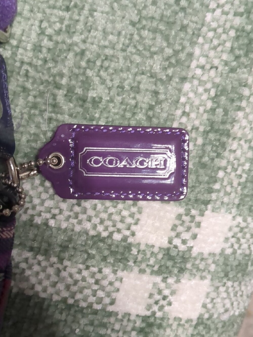 Coach Poppy Tartan Plaid Crossbody Bag Purple Pink Graffiti Archive Y2K๐ - Picture 4 of 9